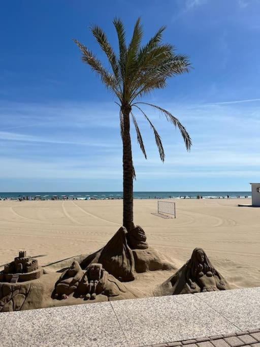 Playa de Gandia Apartamento 1ª Linea De Playa - Con Piscina Y Parking מראה חיצוני תמונה
